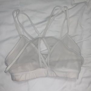 White ALO Yoga Strappy Bra